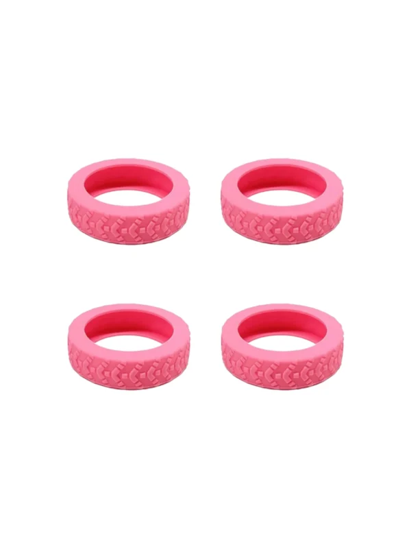 Suitcase wheels with studs pink
